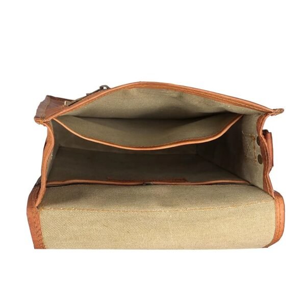 Leather crossbody bag messenger satchel tablet bag 11 inches for men and women (Brown) - Image 5