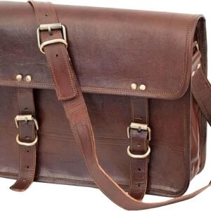 Leather Messenger Bag vintage satchel bag Crossbody Bags for Men and Women unisex office bag